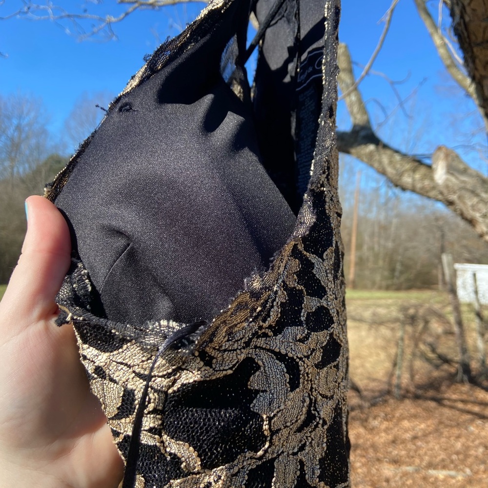 Black prom dress in perfect condition. Size 22 but fits like an 18